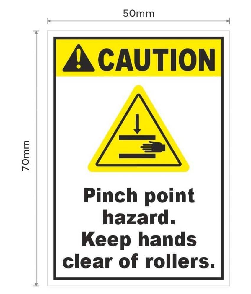 Rangvishwa Enterprises Caution Pinch Point Keep Hands Clear Sticker ( 5 x 7 cms ) Rangvishwa Enterprises Caution Pinch Point Keep Hands Clear Sticker ( 5 x 7 cms )