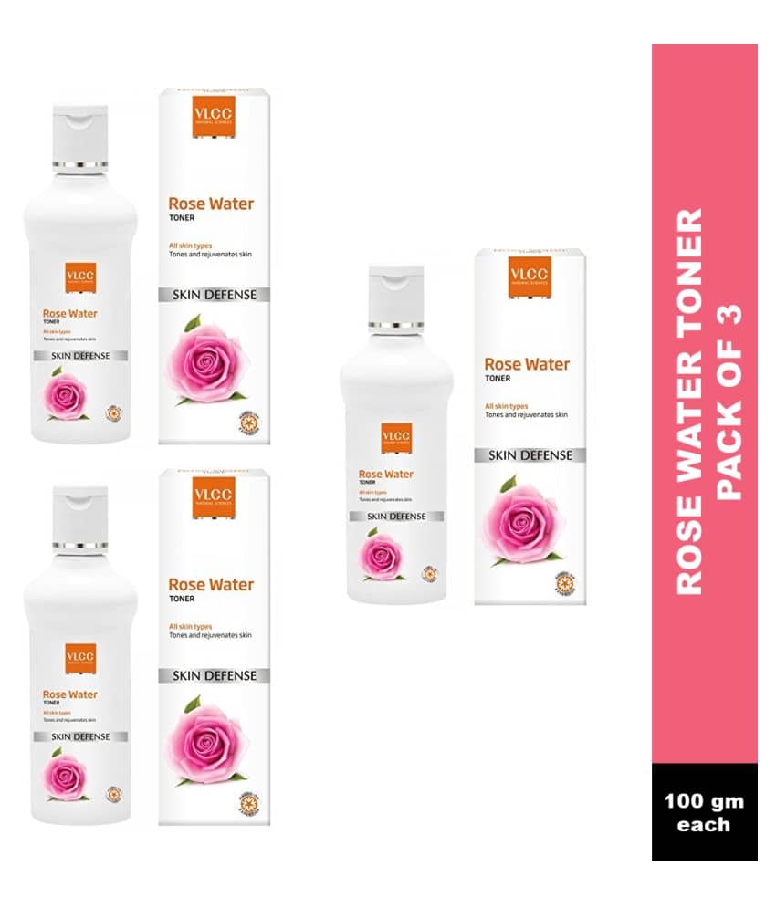 Vlcc Rose Water Toner ,100Ml(Pack Of 3)