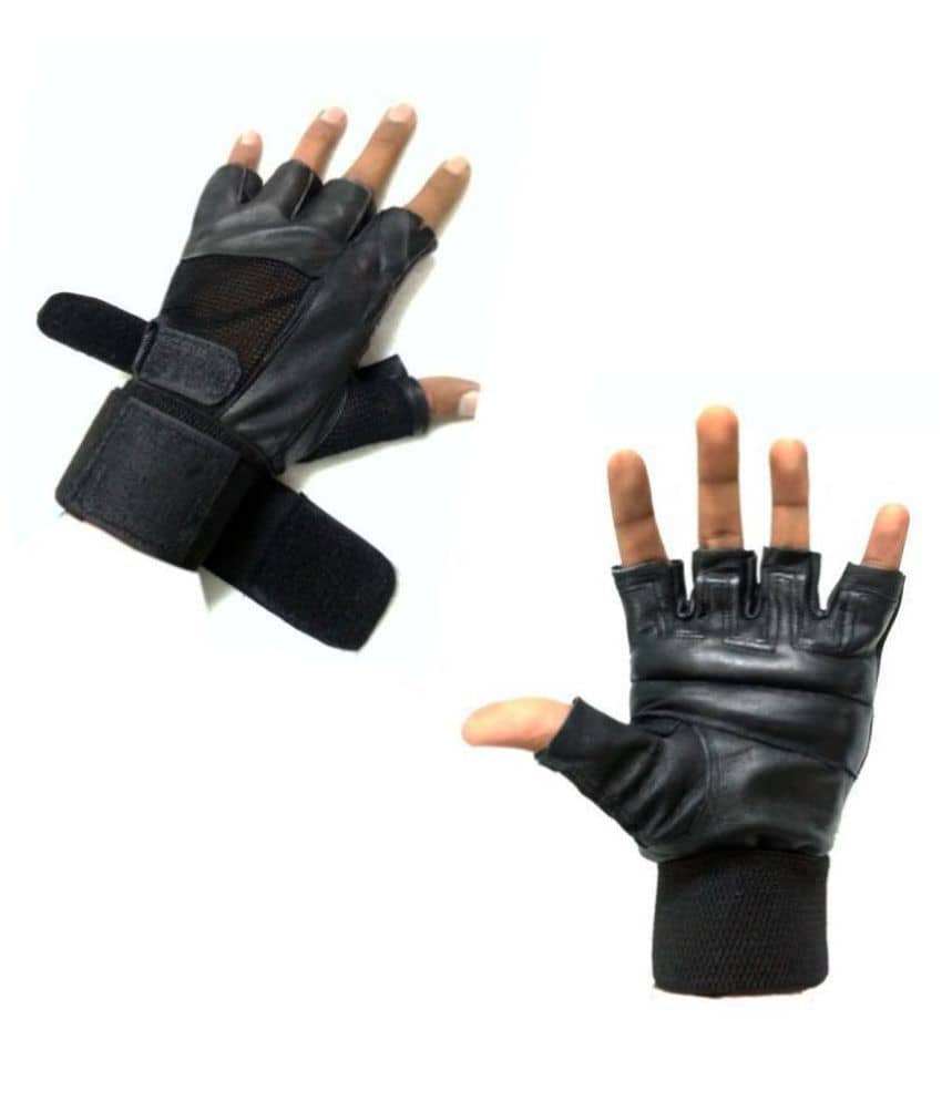 EmmEmm Black Canvas Cycling Gloves Others - Sports and Fitness Equipment | Buy online on ZillyBuy