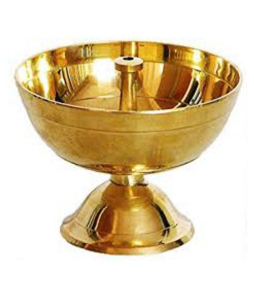 Lucknow Pujan Store Brass Akhand Diya - Pack of 1     			Lucknow Pujan Store Brass Akhand Diya - Pack of 1