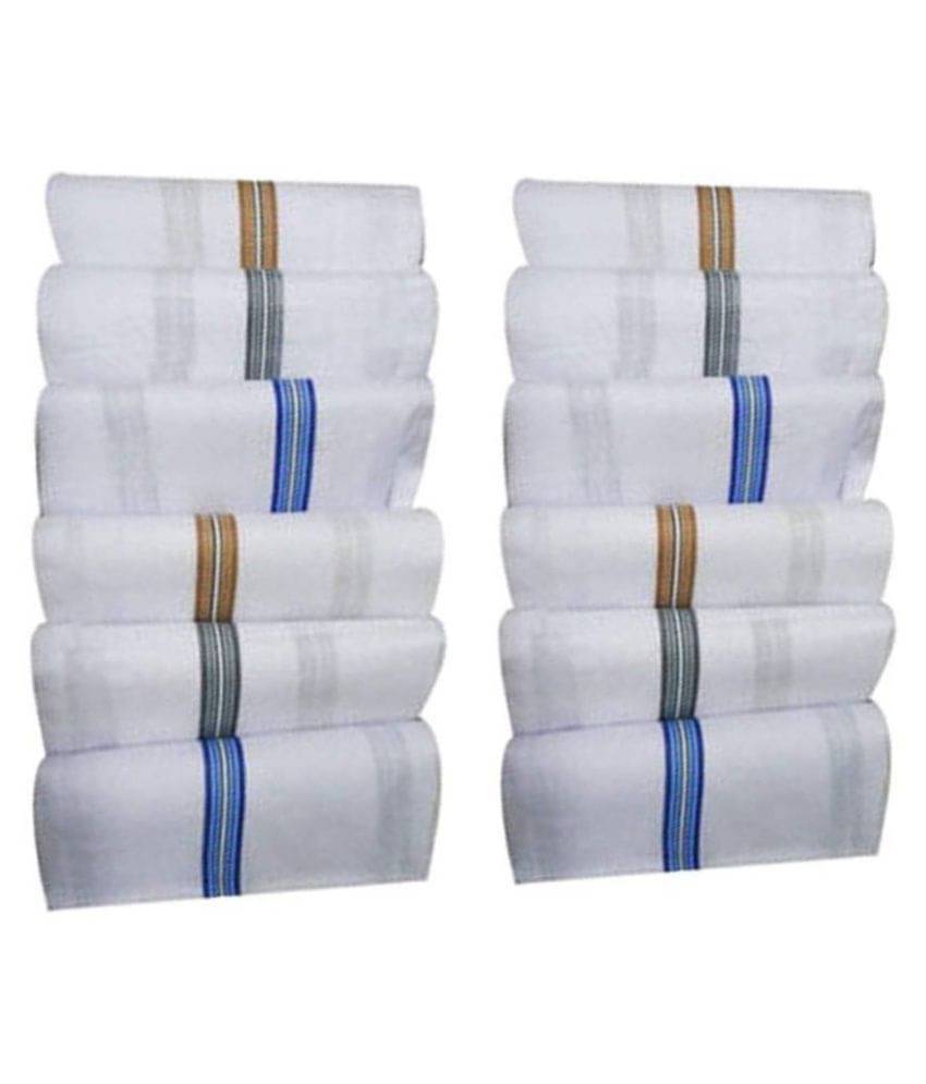     			100% Cotton Handkerchief For Men & Boys Set of 12 PCs