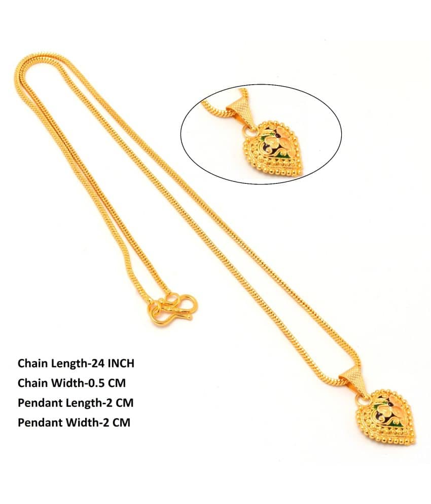 Jewar Mandi - Golden Pendant ( Pack of 1 )