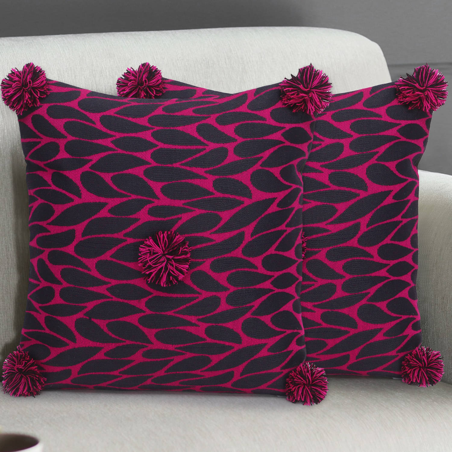     			mezposh Set of 2 Polyester Cushion Covers 40X40 cm (16X16)