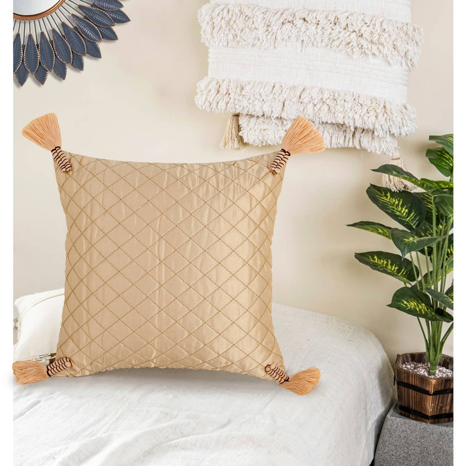     			mezposh Single Polyester Cushion Covers 30X30 cm (12X12)