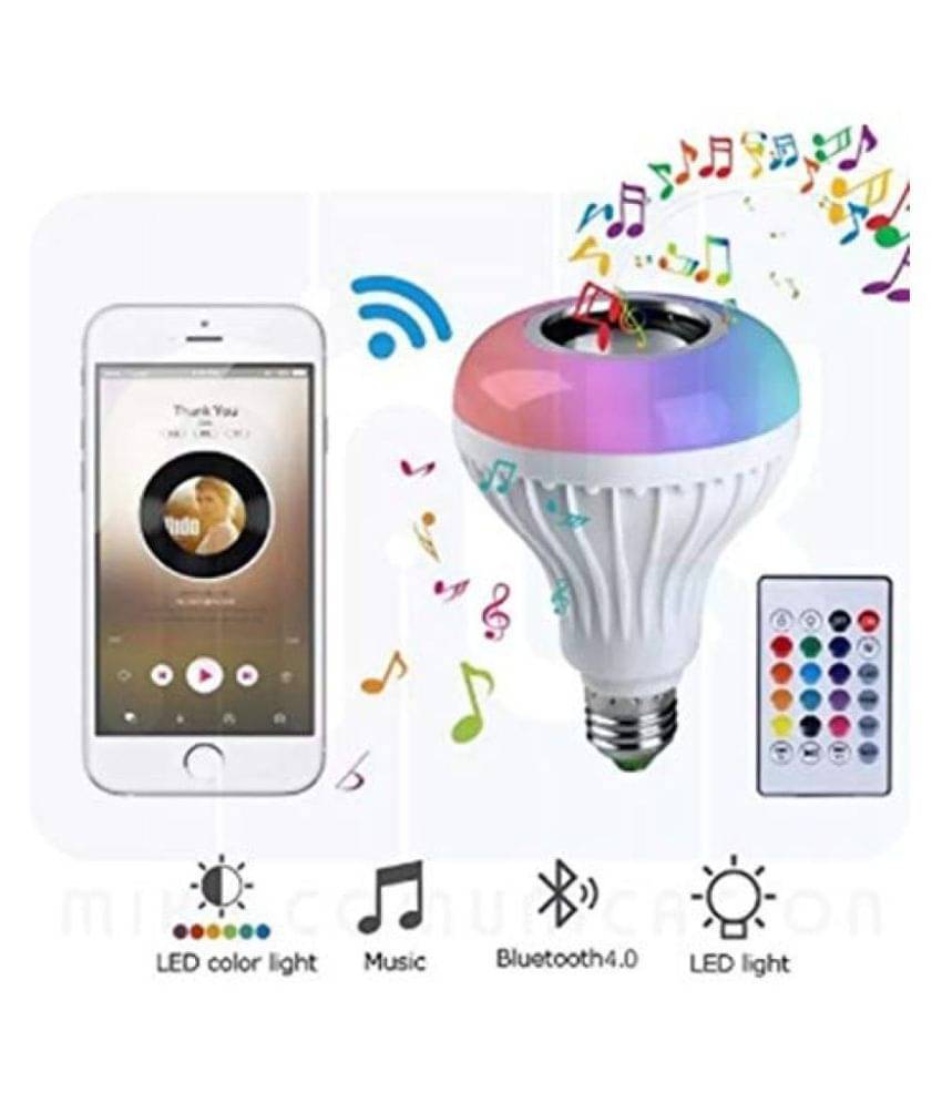 Tapixaa Music Light Smart Bulb With Bluetooth Speaker B22 Self Changing Color Lamp Built-In Audio Speaker - Pack of 1 Tapixaa Music Light Smart Bulb With Bluetooth Speaker B22 Self Changing Color Lamp Built-In Audio Speaker - Pack of 1