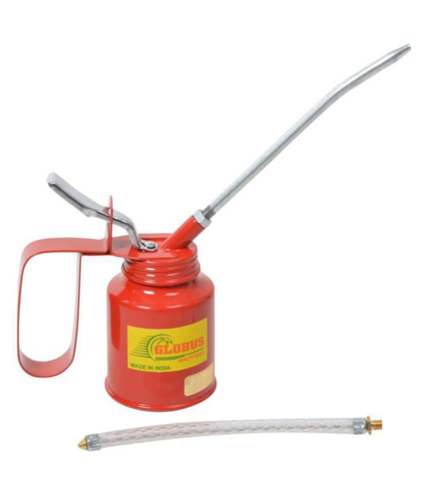 GLOBUS STEEL LUBRICANT OIL CAN 1/4 PINT WITH FIX AND FLEXIBLE SPOUT