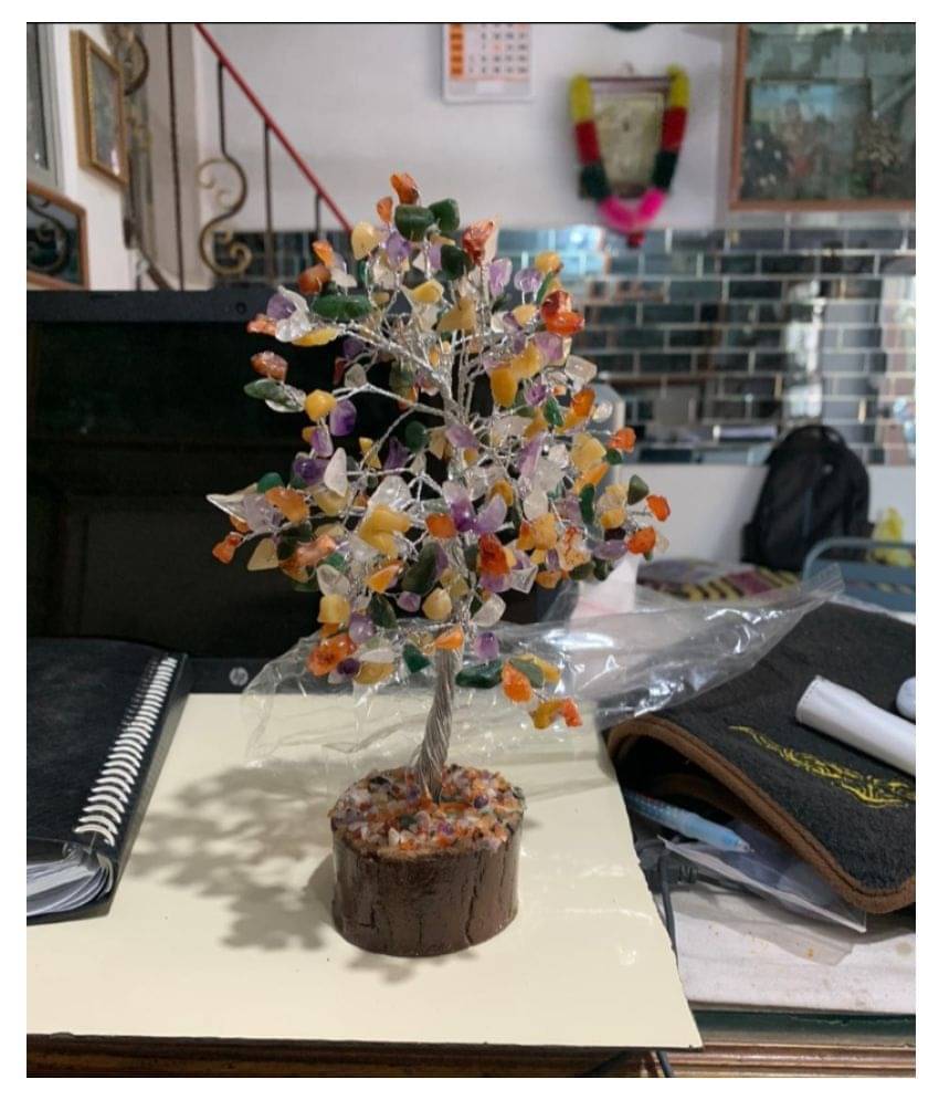     			7 to 9 Inches Multi Color Natural Agate Stone Tree