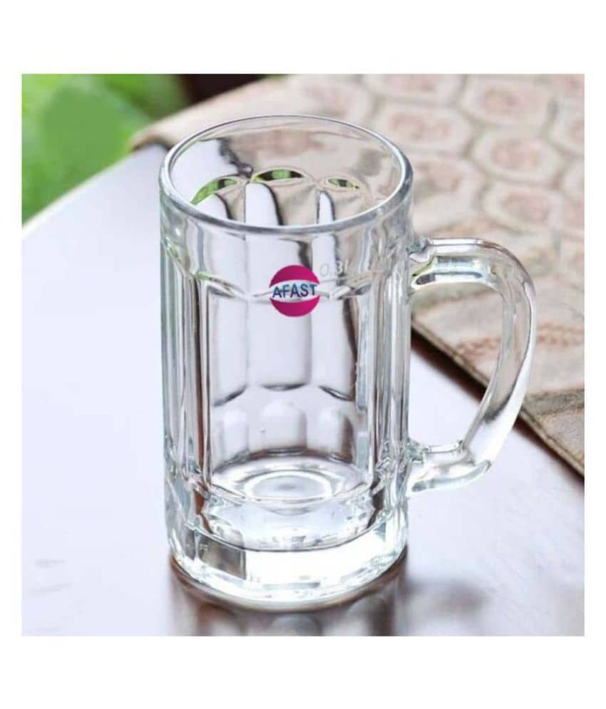 Afast Beer Mug Glass,  400 ML - (Pack Of 1)