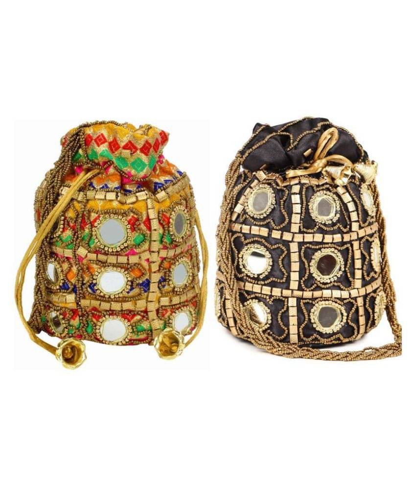     			Bulbul Multi Silk Potli