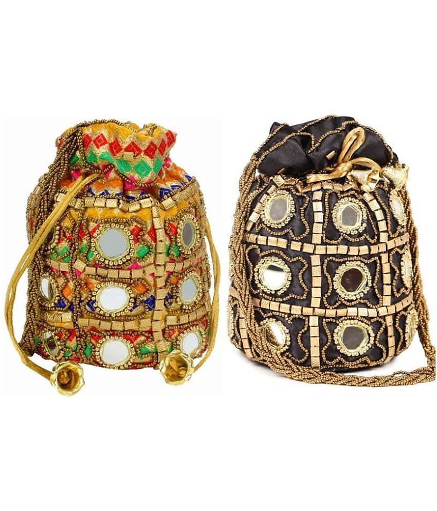 Bulbul Multi Silk Potli - Handbags | Buy online on ZillyBuy
