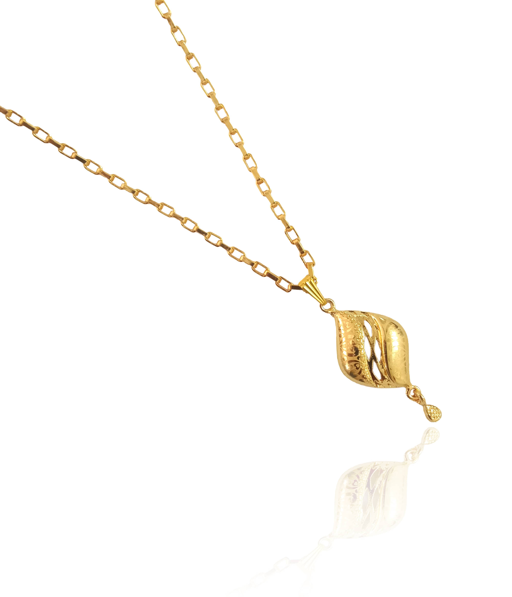 SHANKH-KRIVA GOLD PLATED PENDANT AND CHAIN FOR GIRL or women-100378 SHANKH-KRIVA GOLD PLATED PENDANT AND CHAIN FOR GIRL or women-100378
