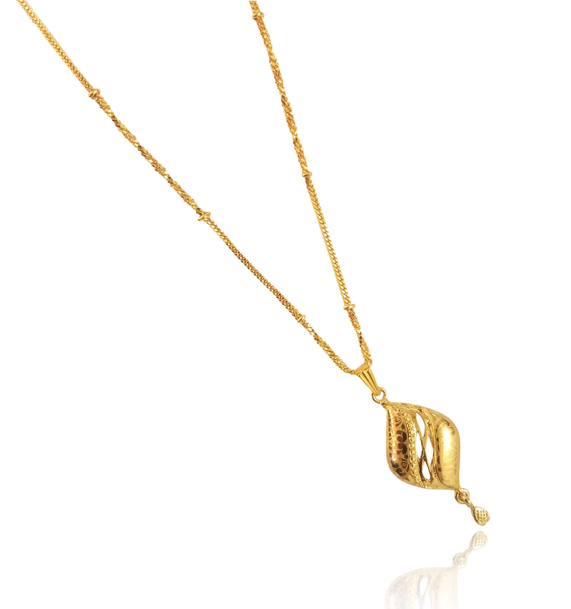 SHANKH-KRIVA GOLD PLATED PENDANT AND CHAIN FOR GIRL or women-100379 SHANKH-KRIVA GOLD PLATED PENDANT AND CHAIN FOR GIRL or women-100379