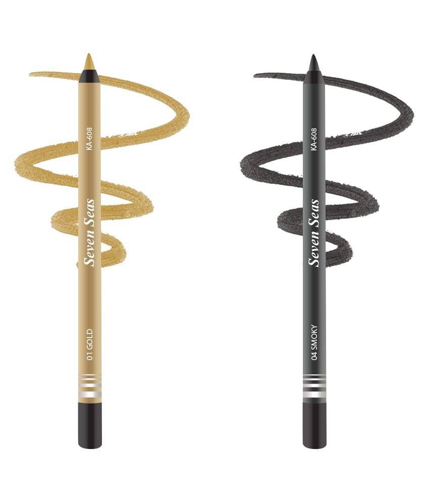     			Seven Seas Double Intense Kajal - Shade (Golden and  Black) Pack of 2