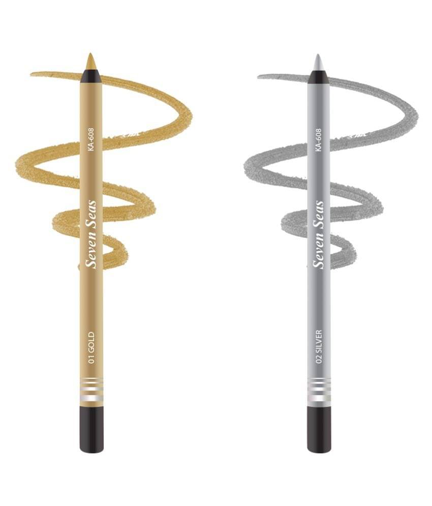     			Seven Seas Double Intense Kajal - Shade (Golden and  Silver) Pack of 2