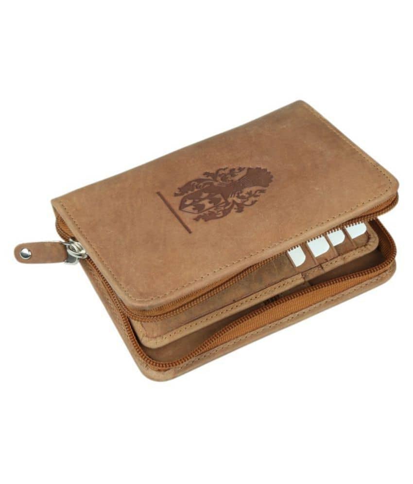 Style 98 Leather Tan Formal Traveller Wallet - Handbags | Buy online on ZillyBuy
