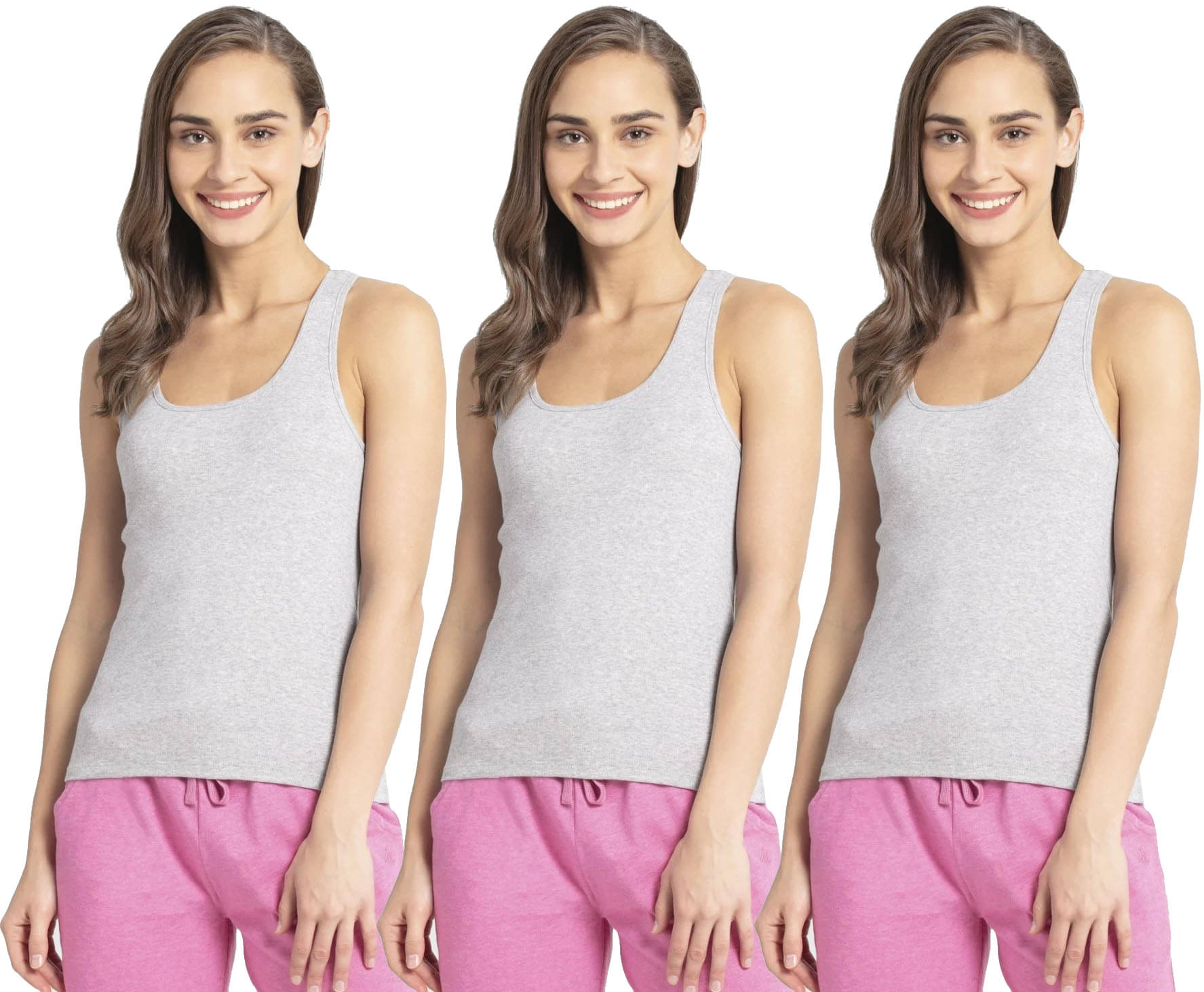 Jockey Cotton Tanks - Grey Jockey Cotton Tanks - Grey
