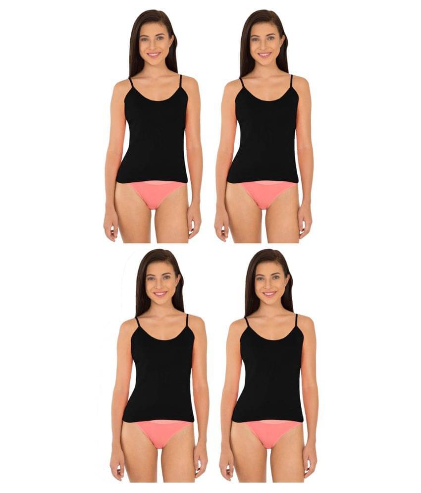Jockey Cotton Camisoles - Black     			Jockey Cotton Camisoles - Black