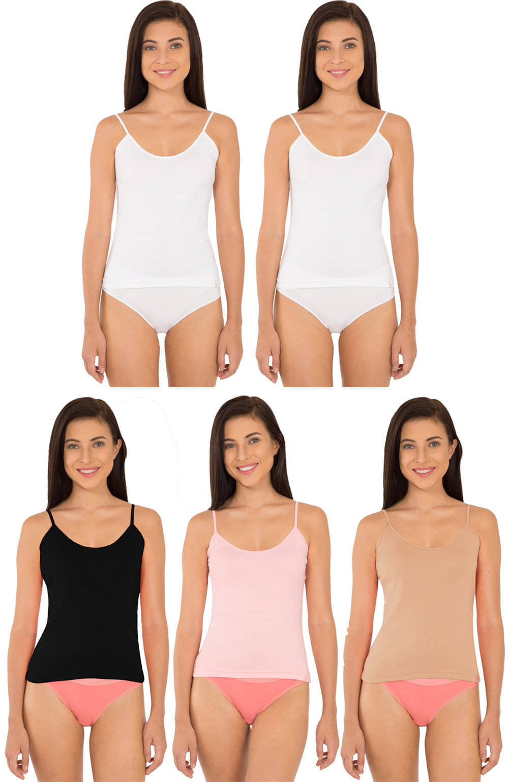 Jockey Cotton Camisoles - Multi Color     			Jockey Cotton Camisoles - Multi Color