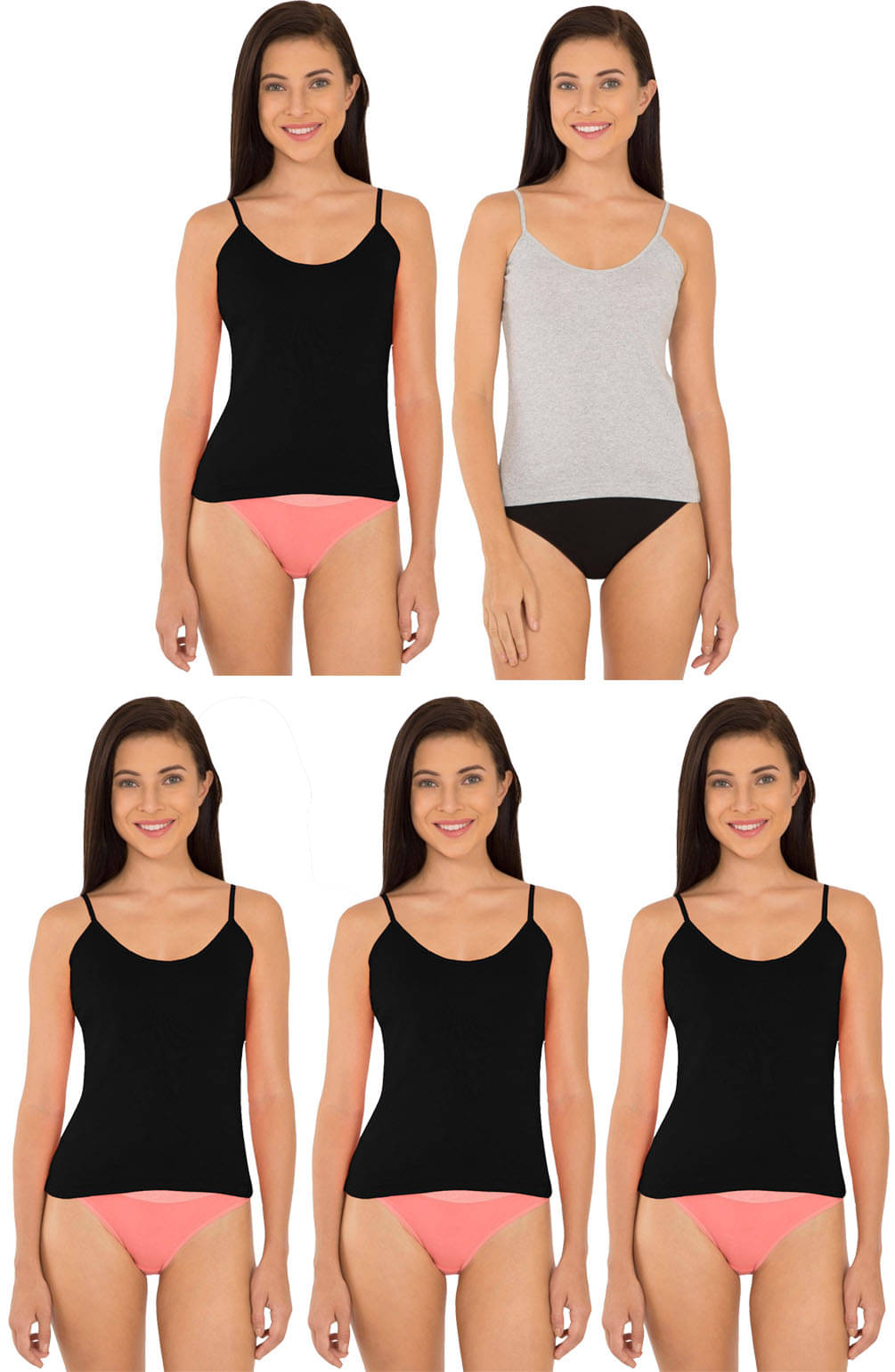 Jockey Cotton Camisoles - Multi Color Jockey Cotton Camisoles - Multi Color