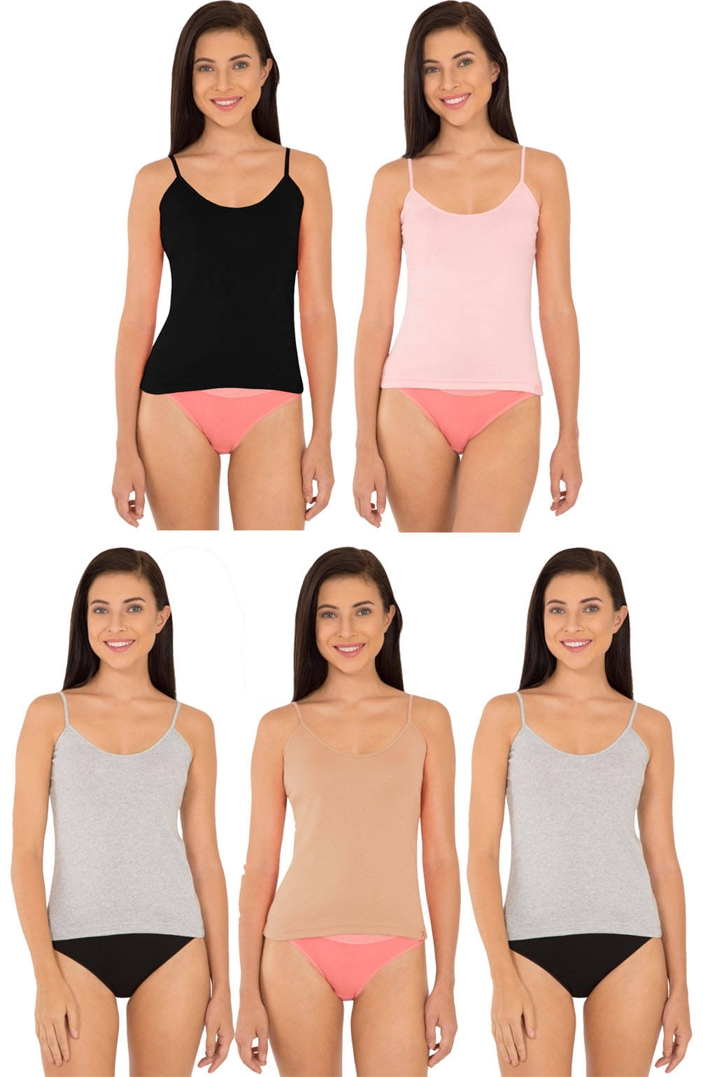 Jockey Cotton Camisoles - Multi Color     			Jockey Cotton Camisoles - Multi Color