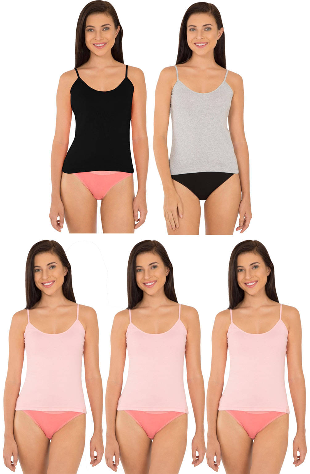 Jockey Cotton Camisoles - Multi Color     			Jockey Cotton Camisoles - Multi Color