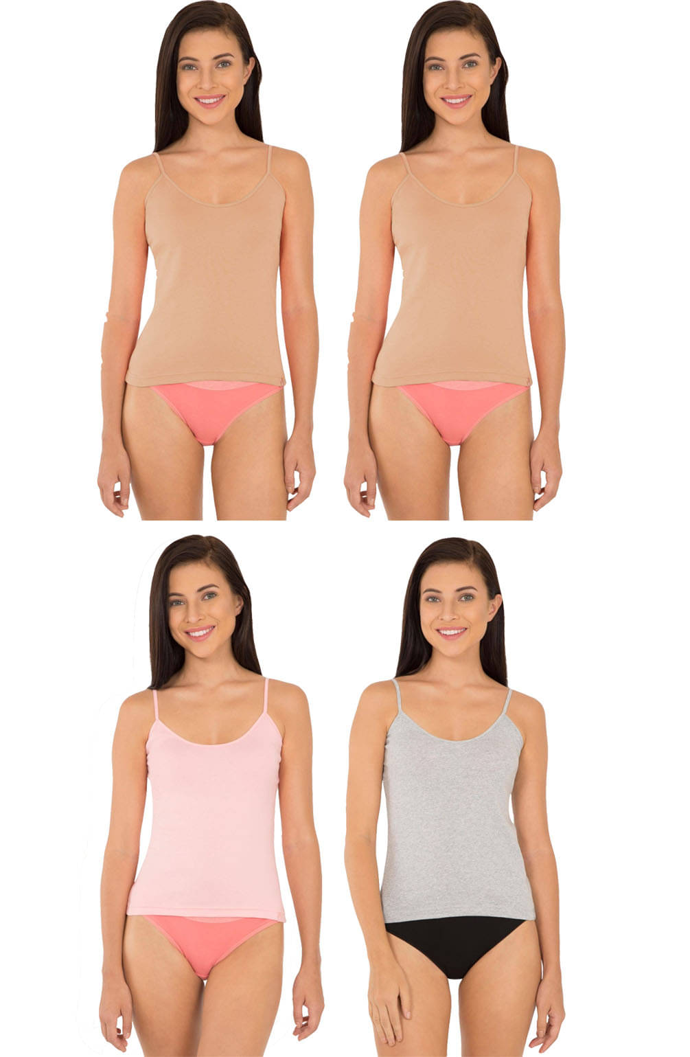 Jockey Cotton Camisoles - Multi Color     			Jockey Cotton Camisoles - Multi Color