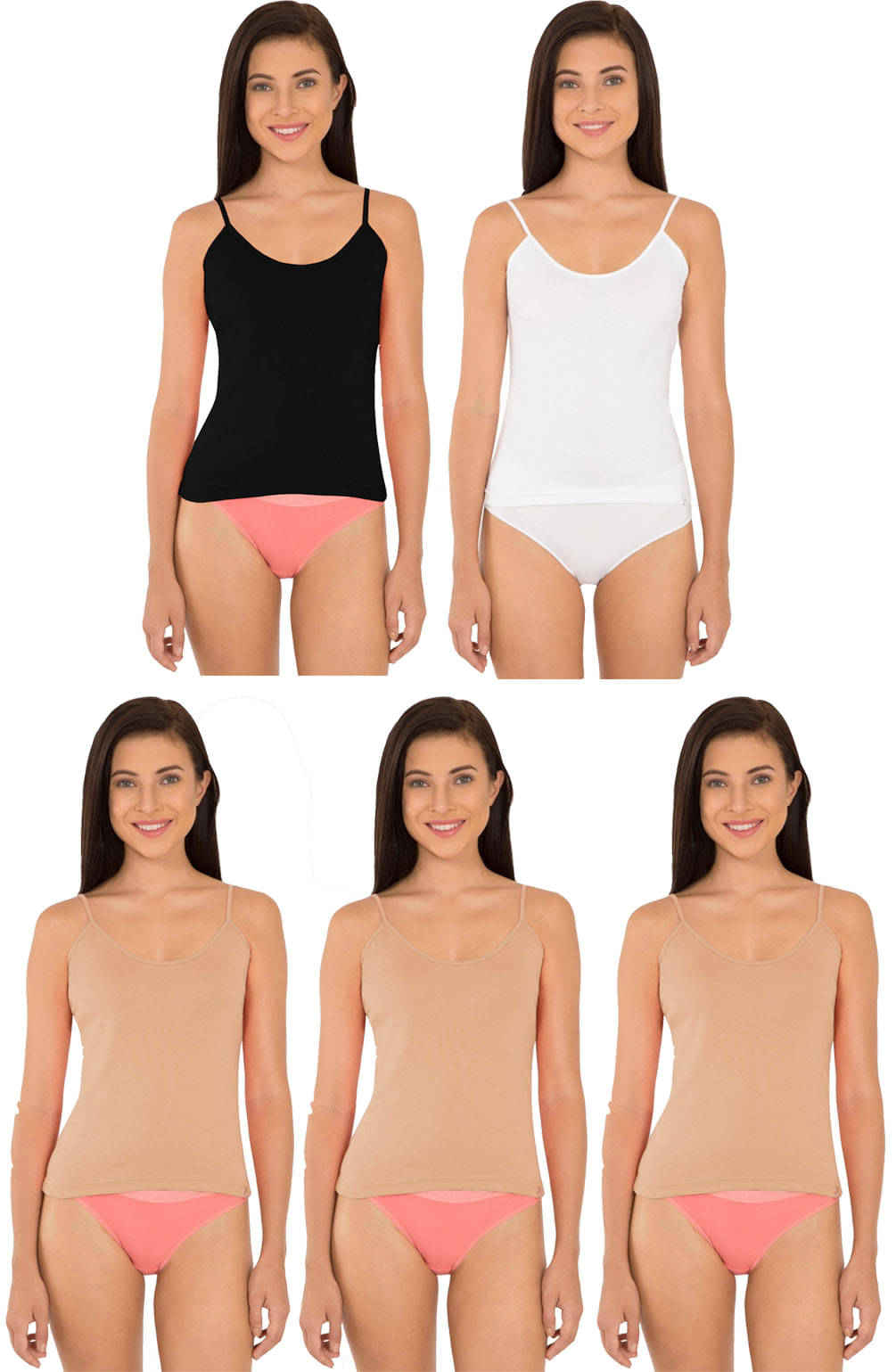 Jockey Cotton Camisoles - Multi Color Jockey Cotton Camisoles - Multi Color