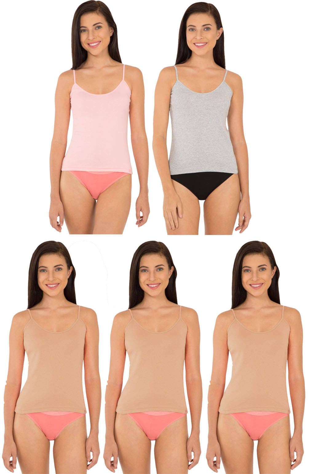 Jockey Cotton Camisoles - Multi Color Jockey Cotton Camisoles - Multi Color