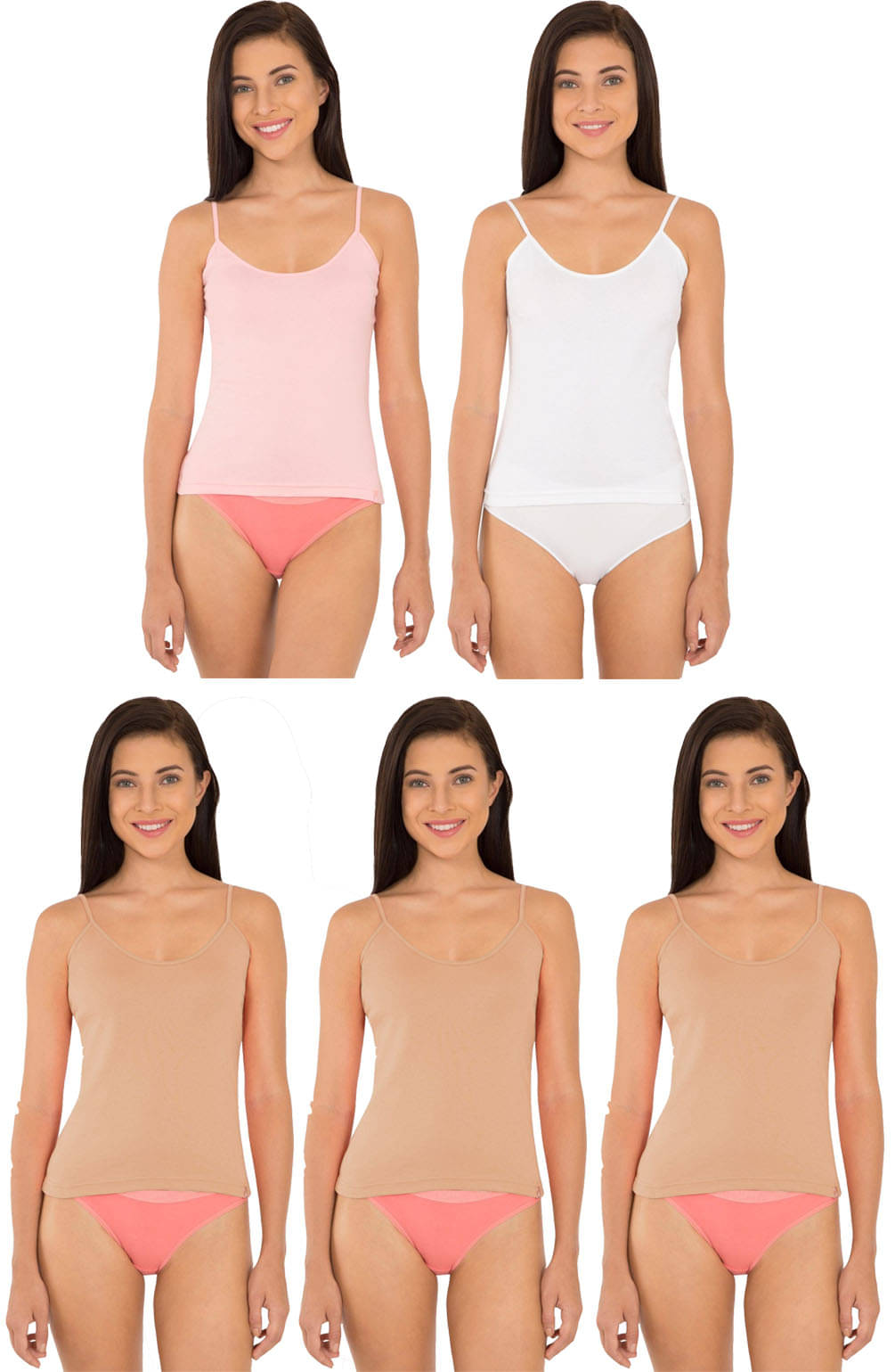 Jockey Cotton Camisoles - Multi Color     			Jockey Cotton Camisoles - Multi Color
