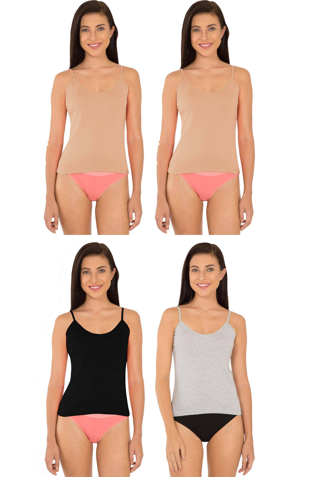 Jockey Cotton Camisoles - Multi Color Jockey Cotton Camisoles - Multi Color