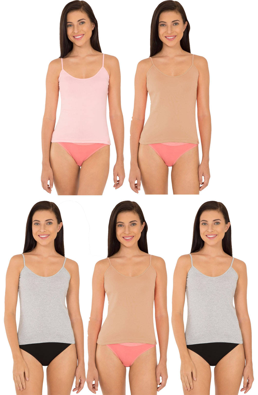     			Jockey Cotton Camisoles - Multi Color