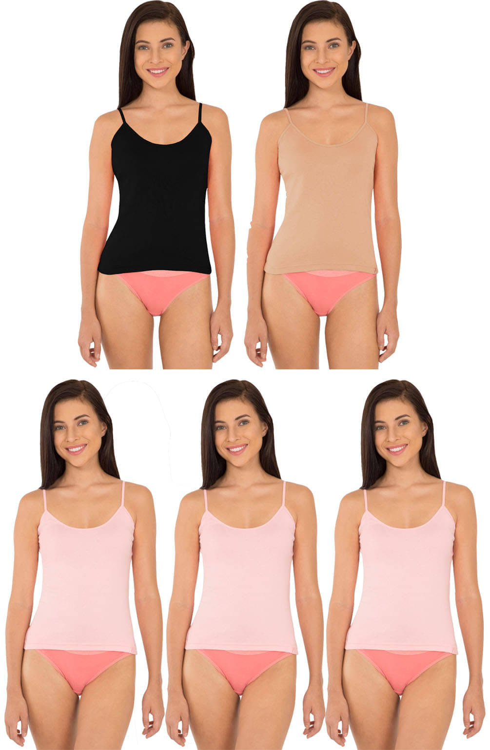 Jockey Cotton Camisoles - Multi Color     			Jockey Cotton Camisoles - Multi Color