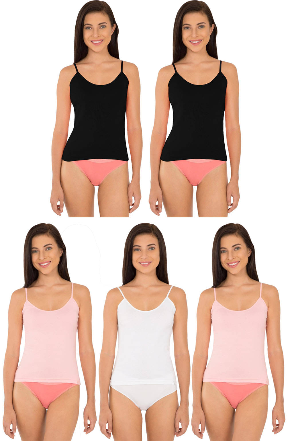 Jockey Cotton Camisoles - Multi Color     			Jockey Cotton Camisoles - Multi Color