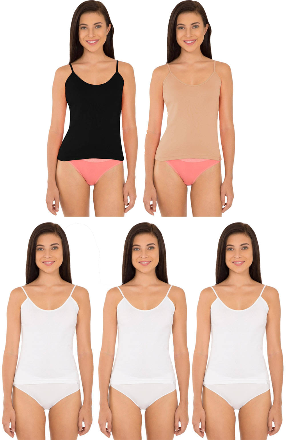 Jockey Cotton Camisoles - Multi Color     			Jockey Cotton Camisoles - Multi Color