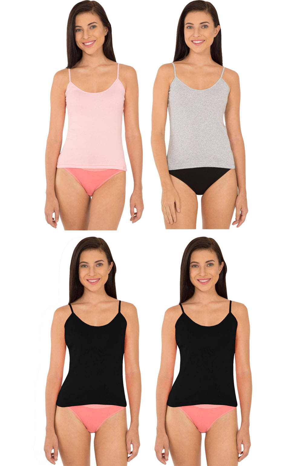     			Jockey Cotton Camisoles - Multi Color