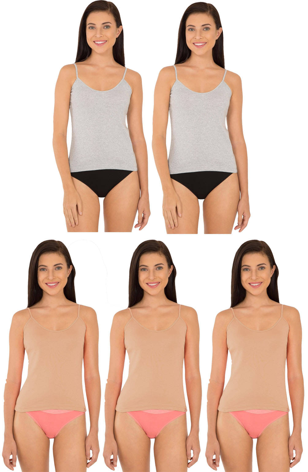 Jockey Cotton Camisoles - Multi Color     			Jockey Cotton Camisoles - Multi Color