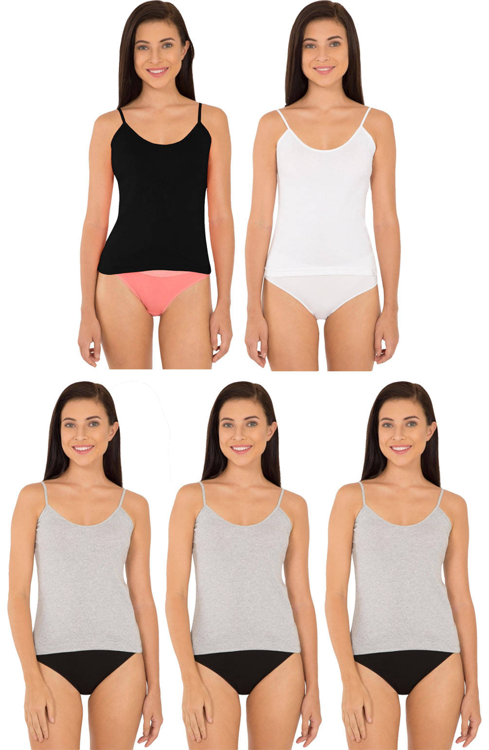     			Jockey Cotton Camisoles - Multi Color