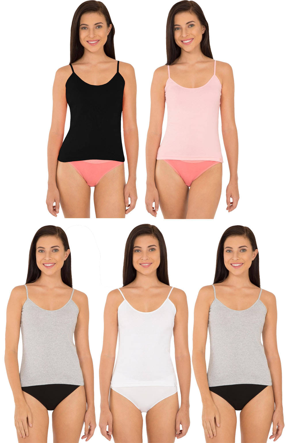 Jockey Cotton Camisoles - Multi Color     			Jockey Cotton Camisoles - Multi Color