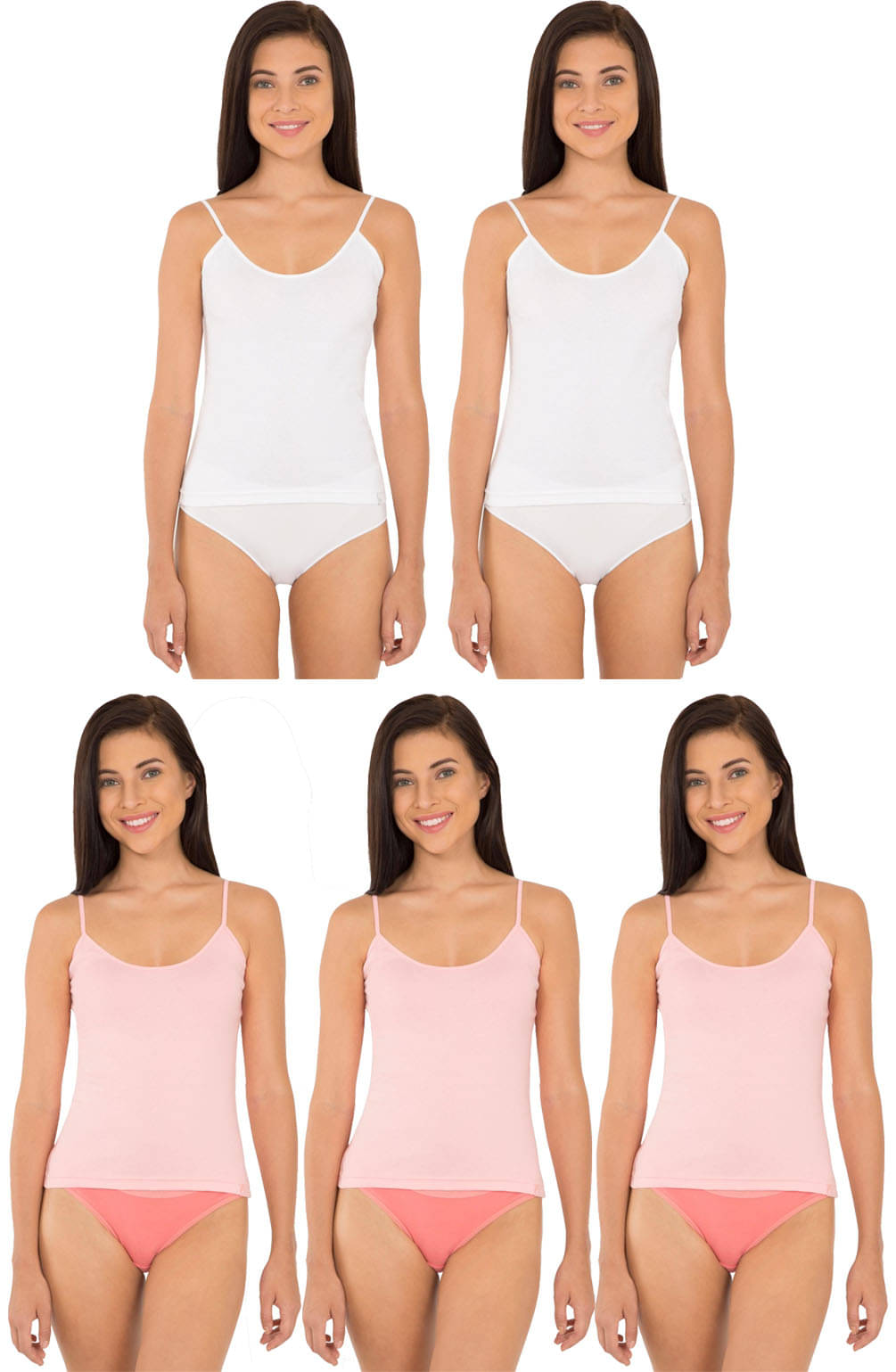     			Jockey Cotton Camisoles - Multi Color