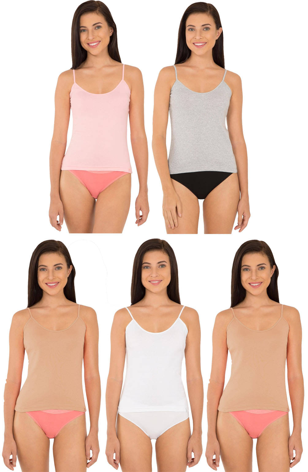     			Jockey Cotton Camisoles - Multi Color