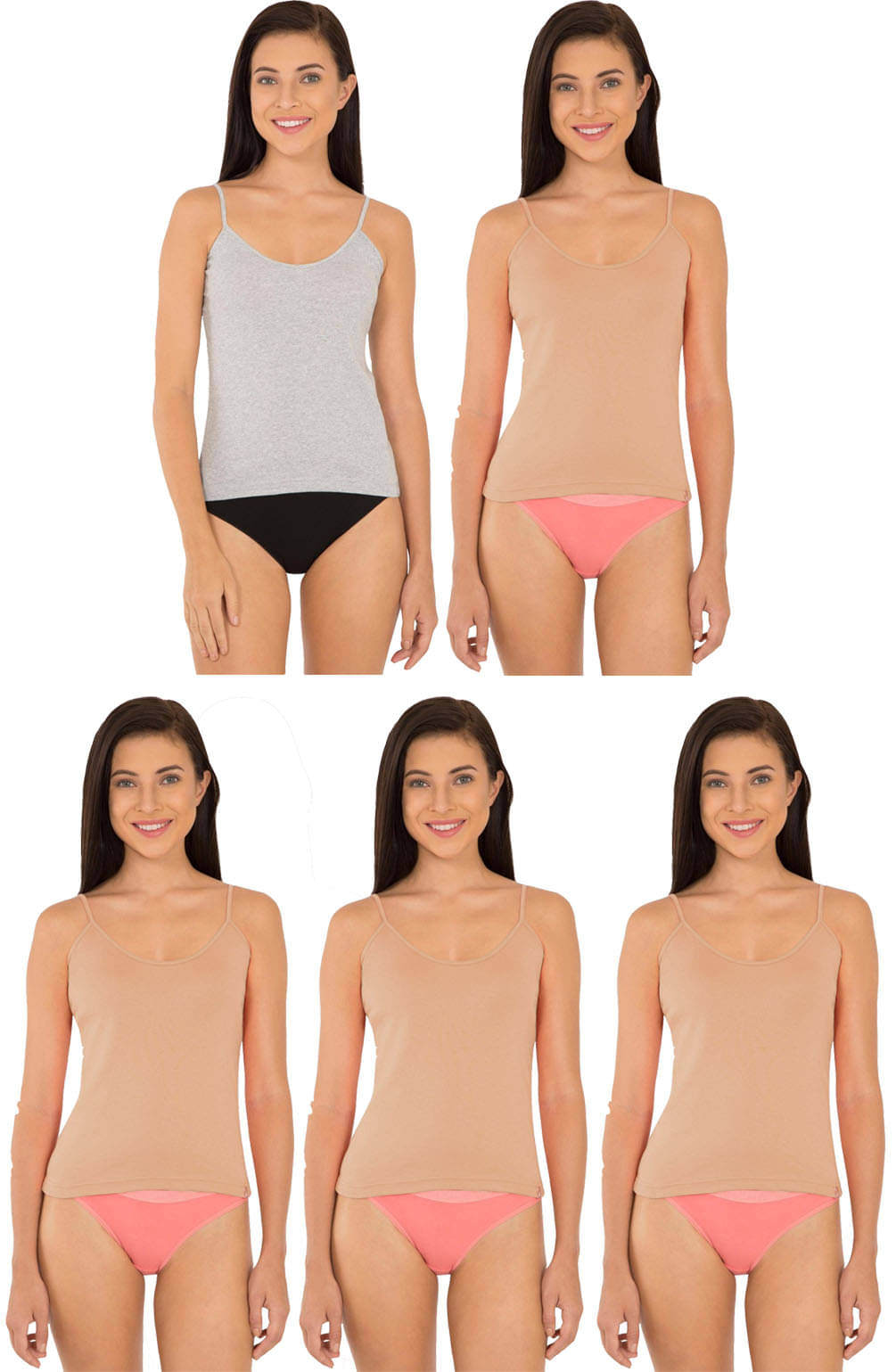 Jockey Cotton Camisoles - Multi Color     			Jockey Cotton Camisoles - Multi Color