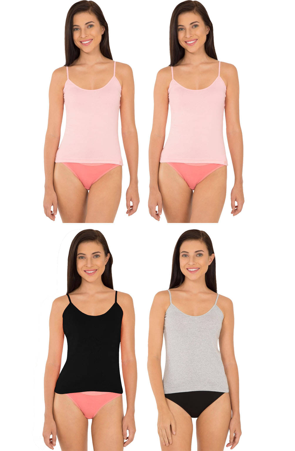 Jockey Cotton Camisoles - Multi Color Jockey Cotton Camisoles - Multi Color