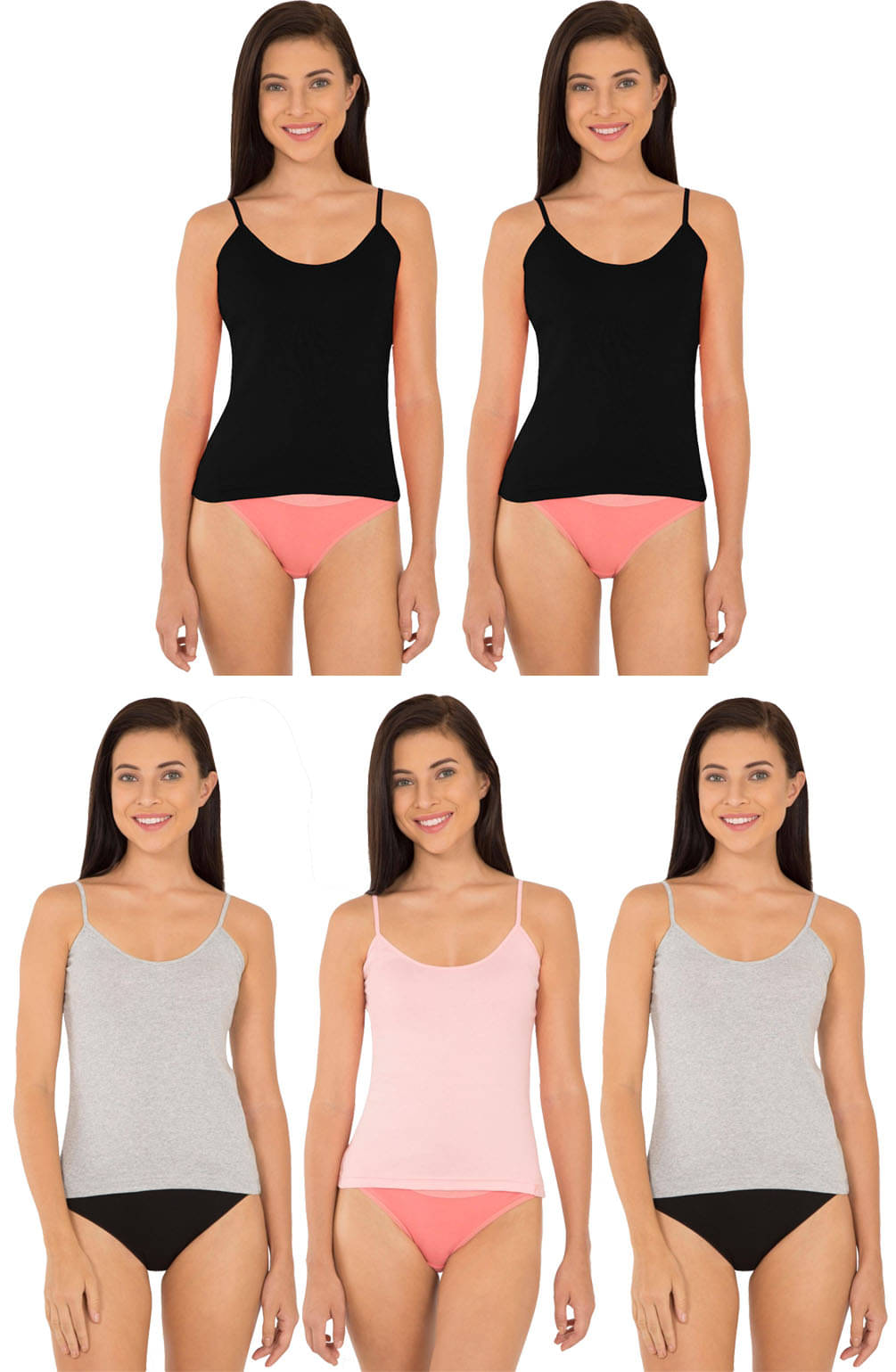 Jockey Cotton Camisoles - Multi Color     			Jockey Cotton Camisoles - Multi Color