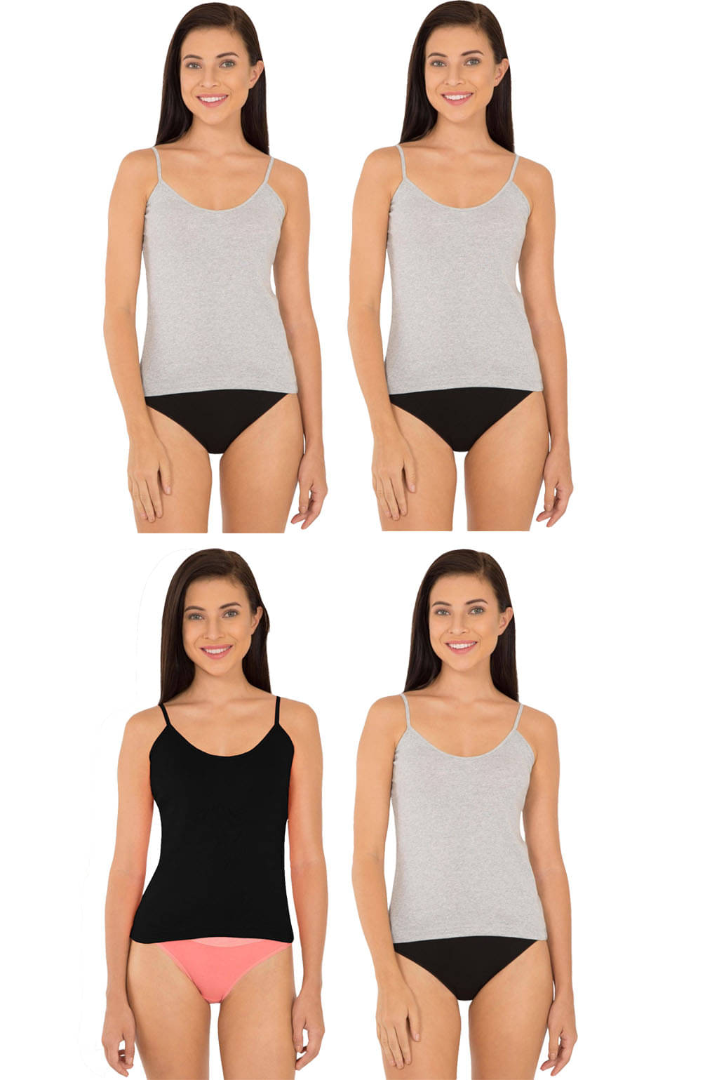Jockey Cotton Camisoles - Multi Color Jockey Cotton Camisoles - Multi Color