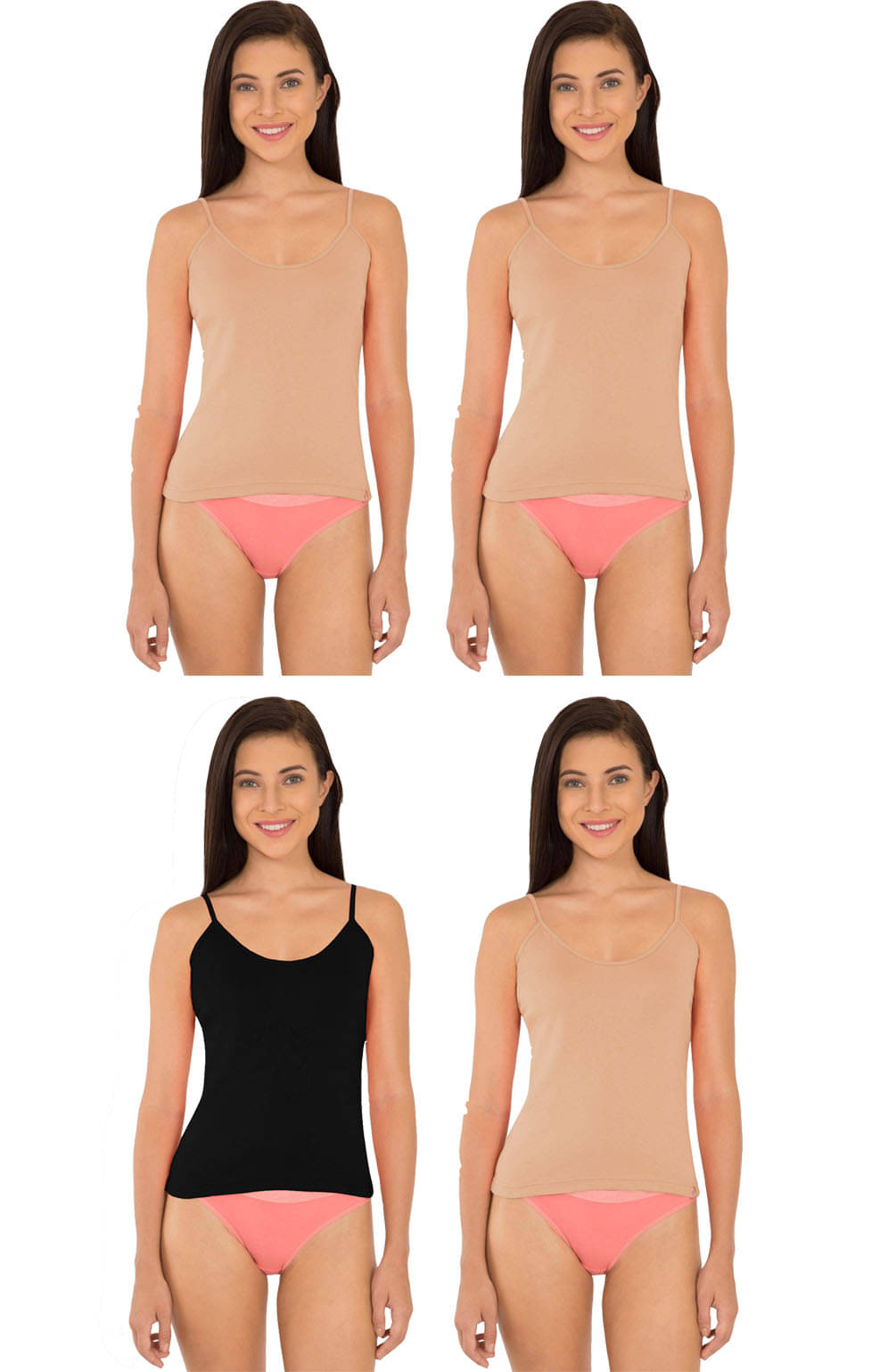 Jockey Cotton Camisoles - Multi Color Jockey Cotton Camisoles - Multi Color