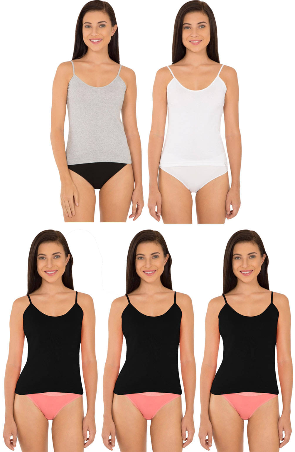 Jockey Cotton Camisoles - Multi Color     			Jockey Cotton Camisoles - Multi Color