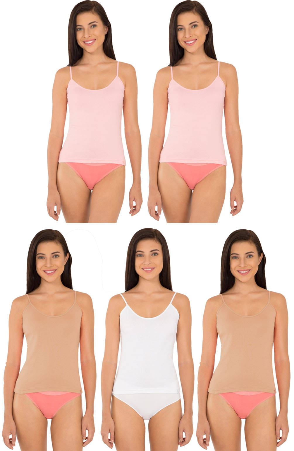 Jockey Cotton Camisoles - Multi Color Jockey Cotton Camisoles - Multi Color