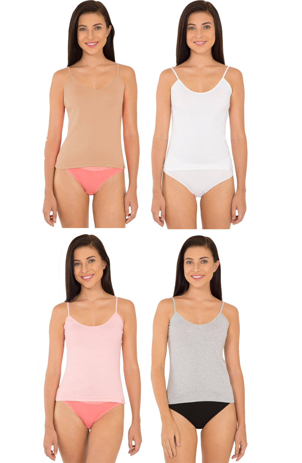     			Jockey Cotton Camisoles - Multi Color