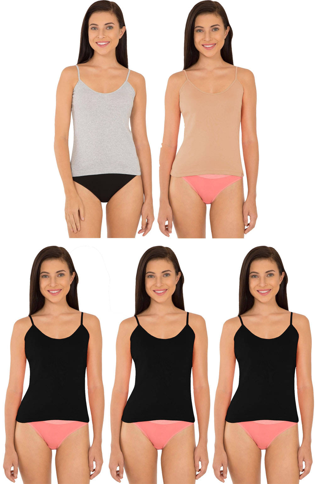 Jockey Cotton Camisoles - Multi Color Jockey Cotton Camisoles - Multi Color