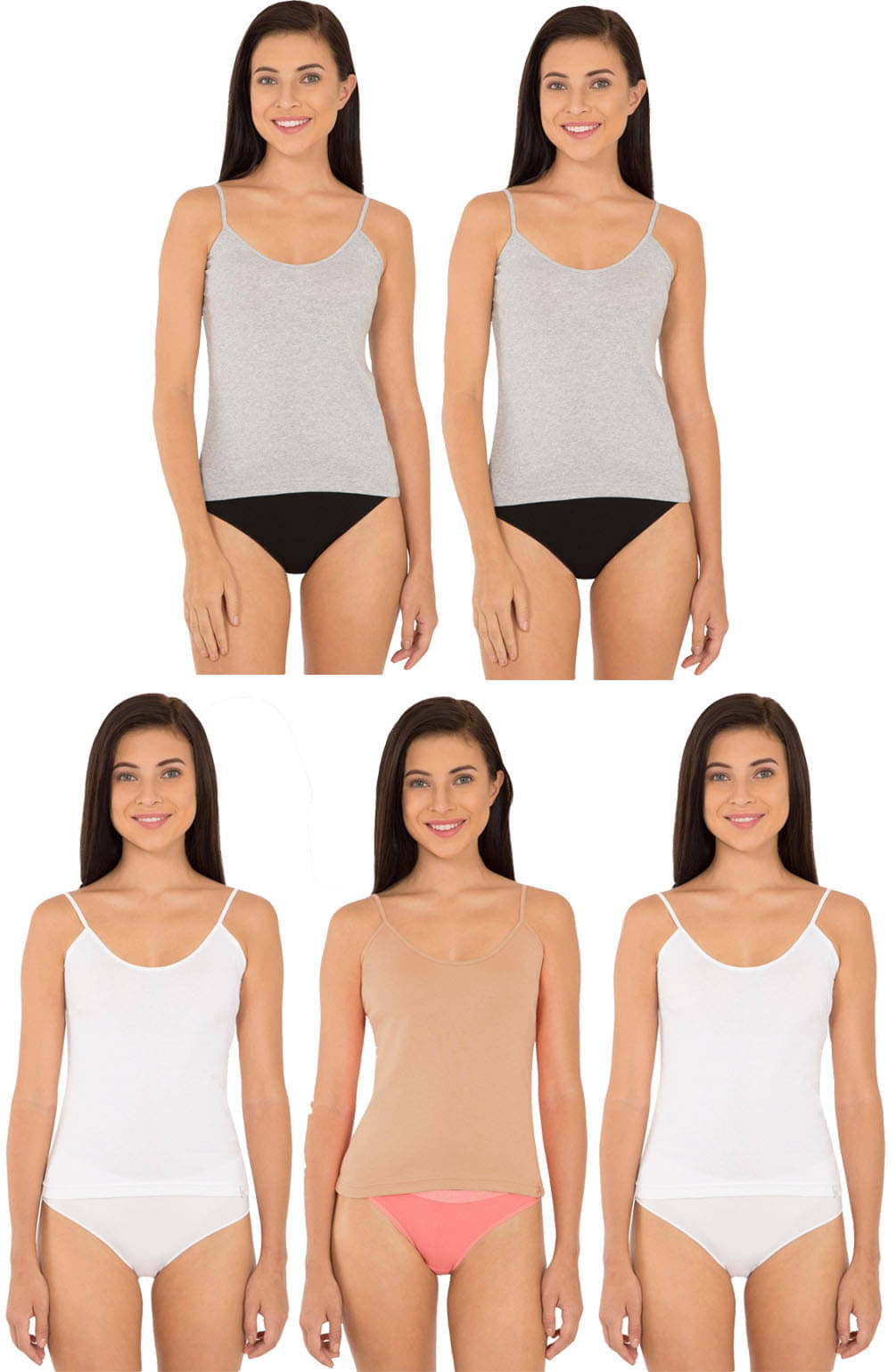 Jockey Cotton Camisoles - Multi Color Jockey Cotton Camisoles - Multi Color